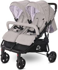 Коляска для двойни Lorelli DUO Grey DOTS,